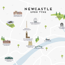 Load image into Gallery viewer, Newcastle Upon Tyne Map
