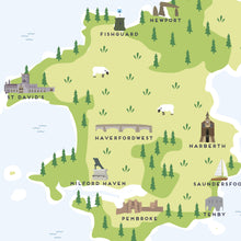Load image into Gallery viewer, Pembrokeshire (Sir Benfro) Map
