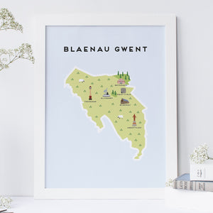 Blaenau Gwent Map