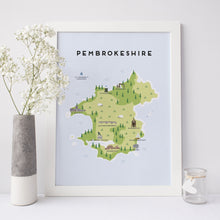 Load image into Gallery viewer, Pembrokeshire (Sir Benfro) Map
