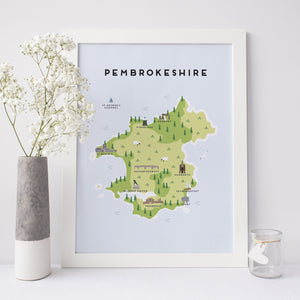Pembrokeshire (Sir Benfro) Map