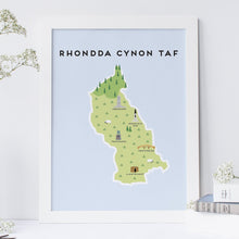 Load image into Gallery viewer, Rhondda Cynon Taf Map