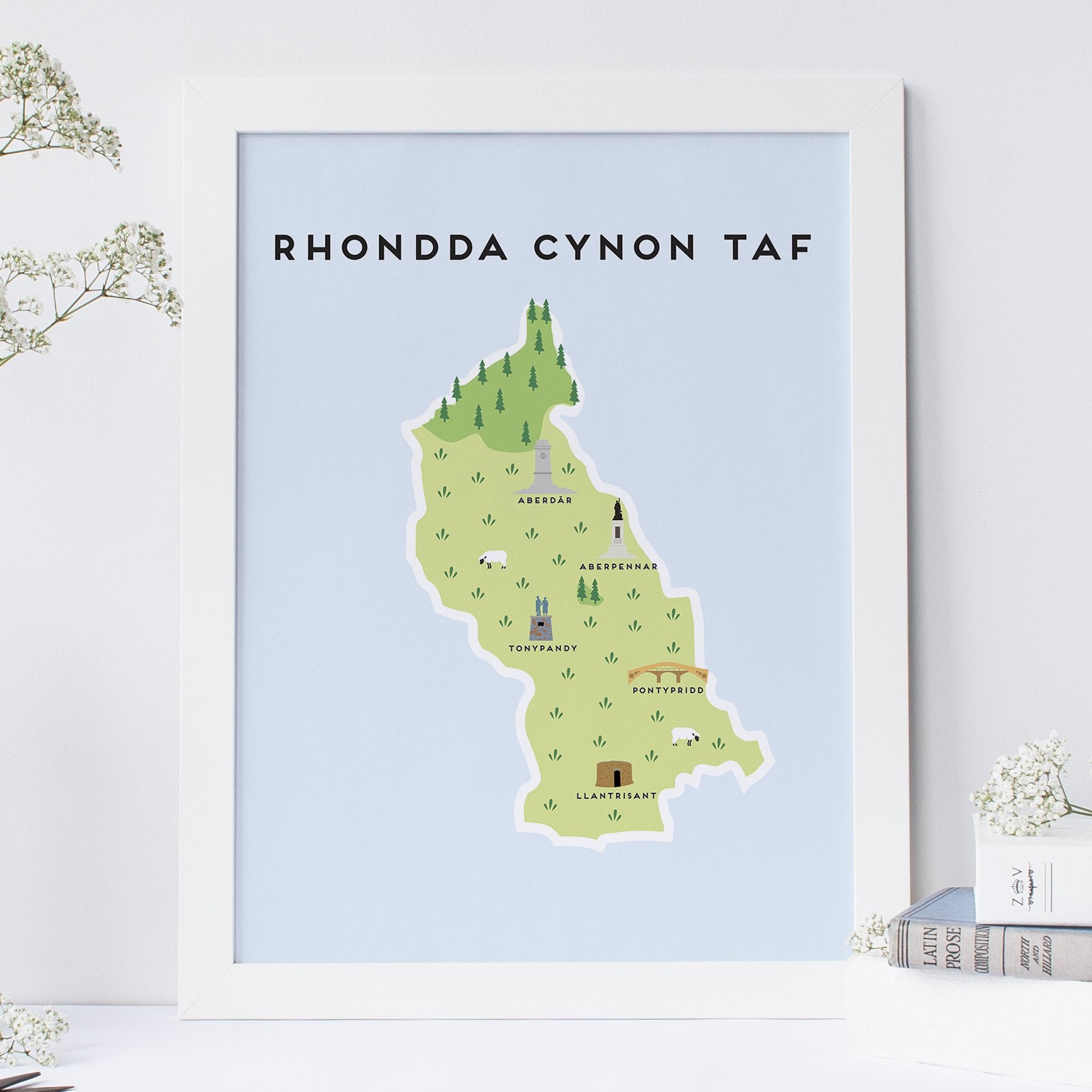 Map Outlining Rct Rhondda Cynon Taf Map – Pepper Pot Studios