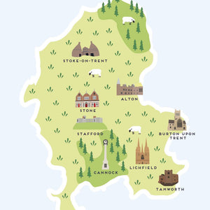 Staffordshire  Map