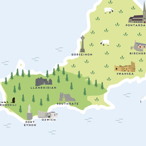 Swansea & Gower Map