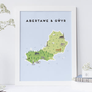 Swansea & Gower Map