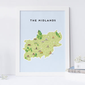 The Midlands  Map