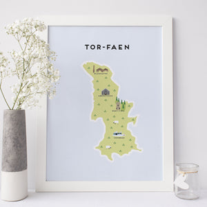 Torfaen Map