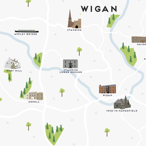 Wigan Map