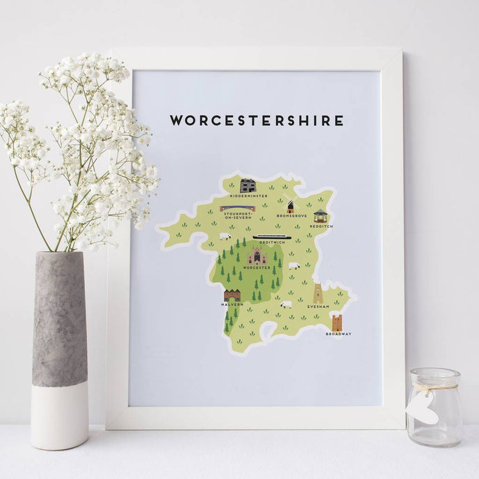 Worcestershire Map